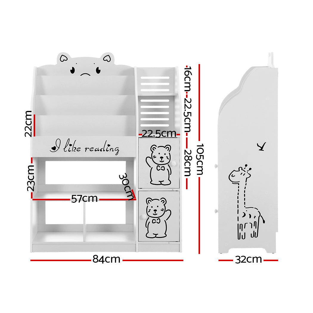 Kids' 4-Tier Bookshelf and Organiser