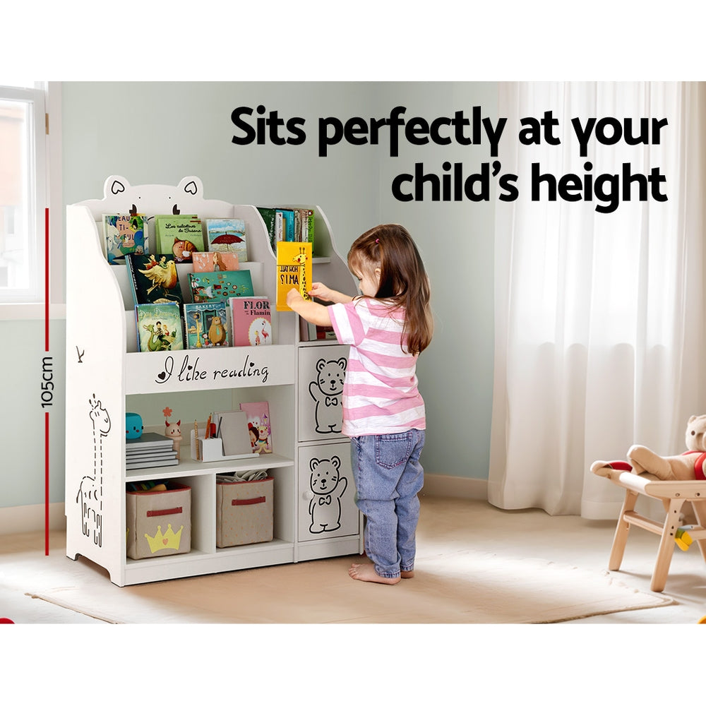 Kids' 4-Tier Bookshelf and Organiser