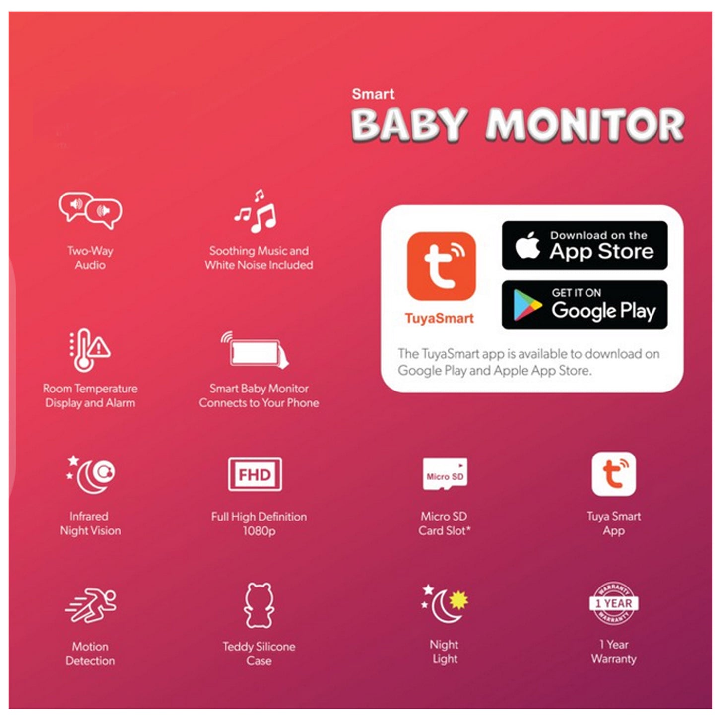 Teddy Smart Full HD Baby Monitor - Blue