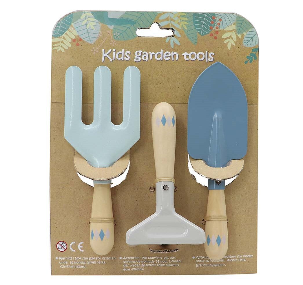 Calm & Breezy Kids Garden Tool 3pcs Set Blue
