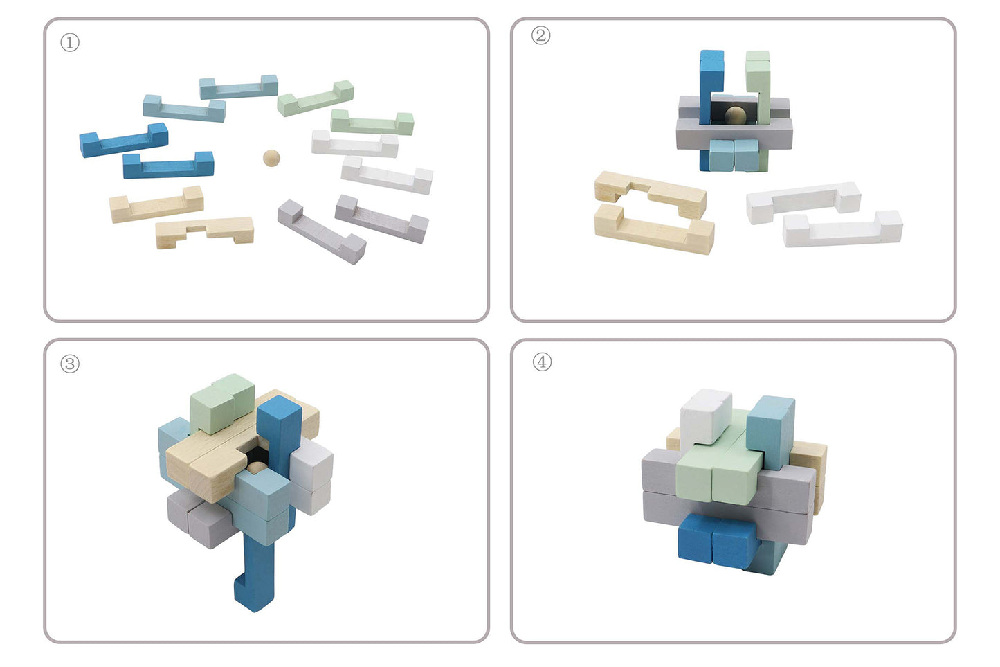 Calm & Breezy Wooden Brain Teaser 3d Puzzle