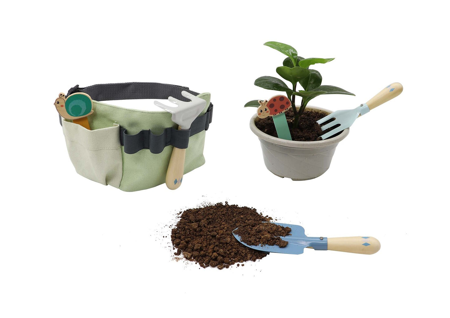Calm & Breezy Kids Garden Tool Belt Blue