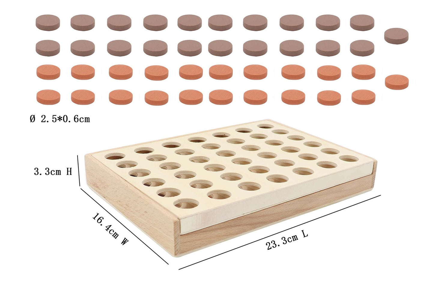 Calm & Breezy Wooden 4 In A Row Game Terracotta