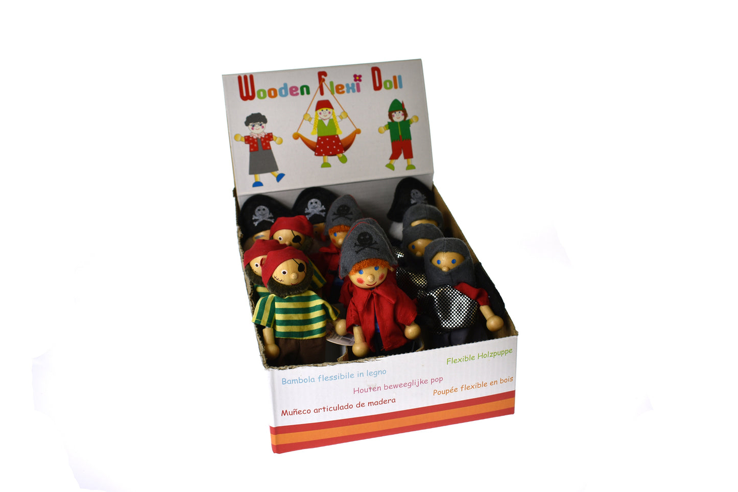 Price For 4 Assorted Pirate Flexi Doll