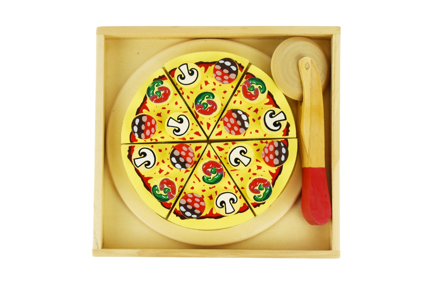 Wooden Pizza With Cutter