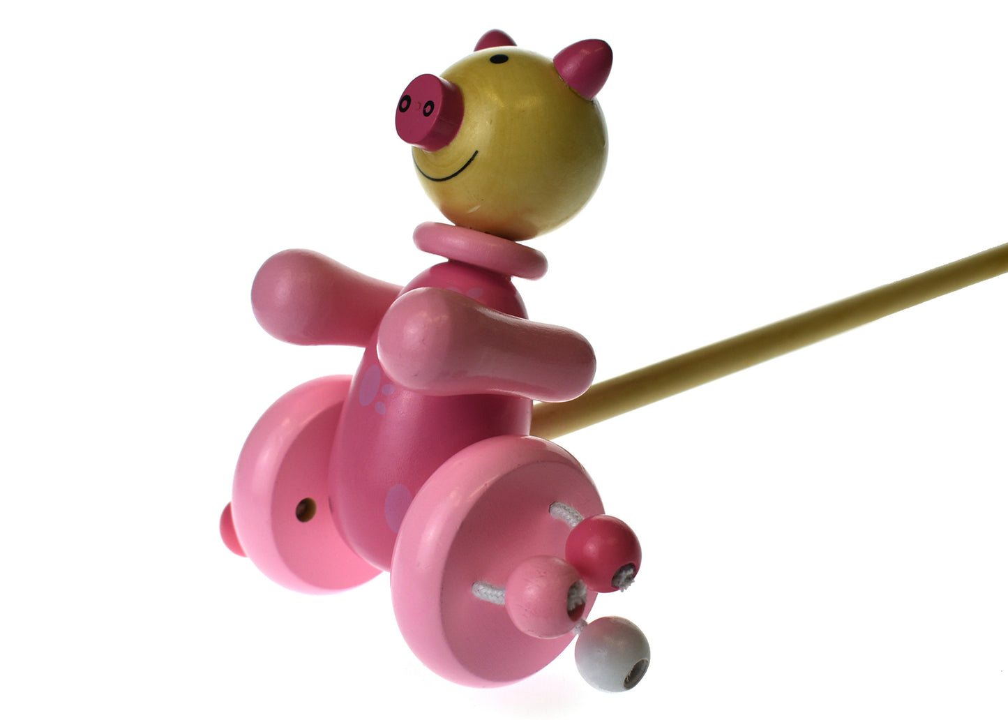 Push Along Wooden Pig