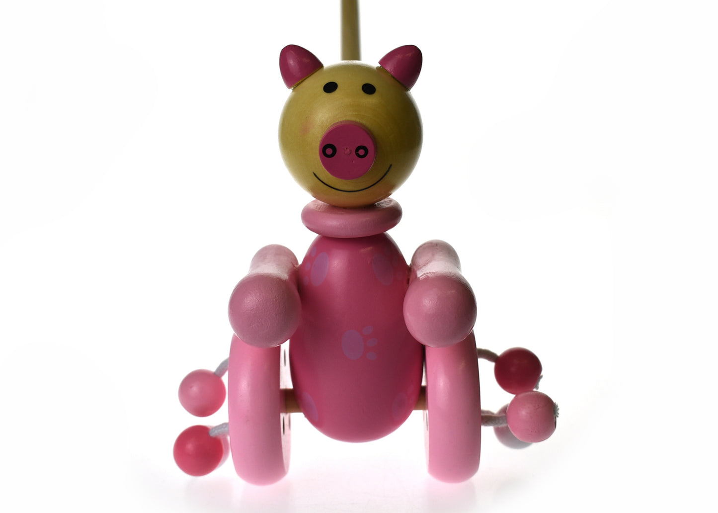 Push Along Wooden Pig