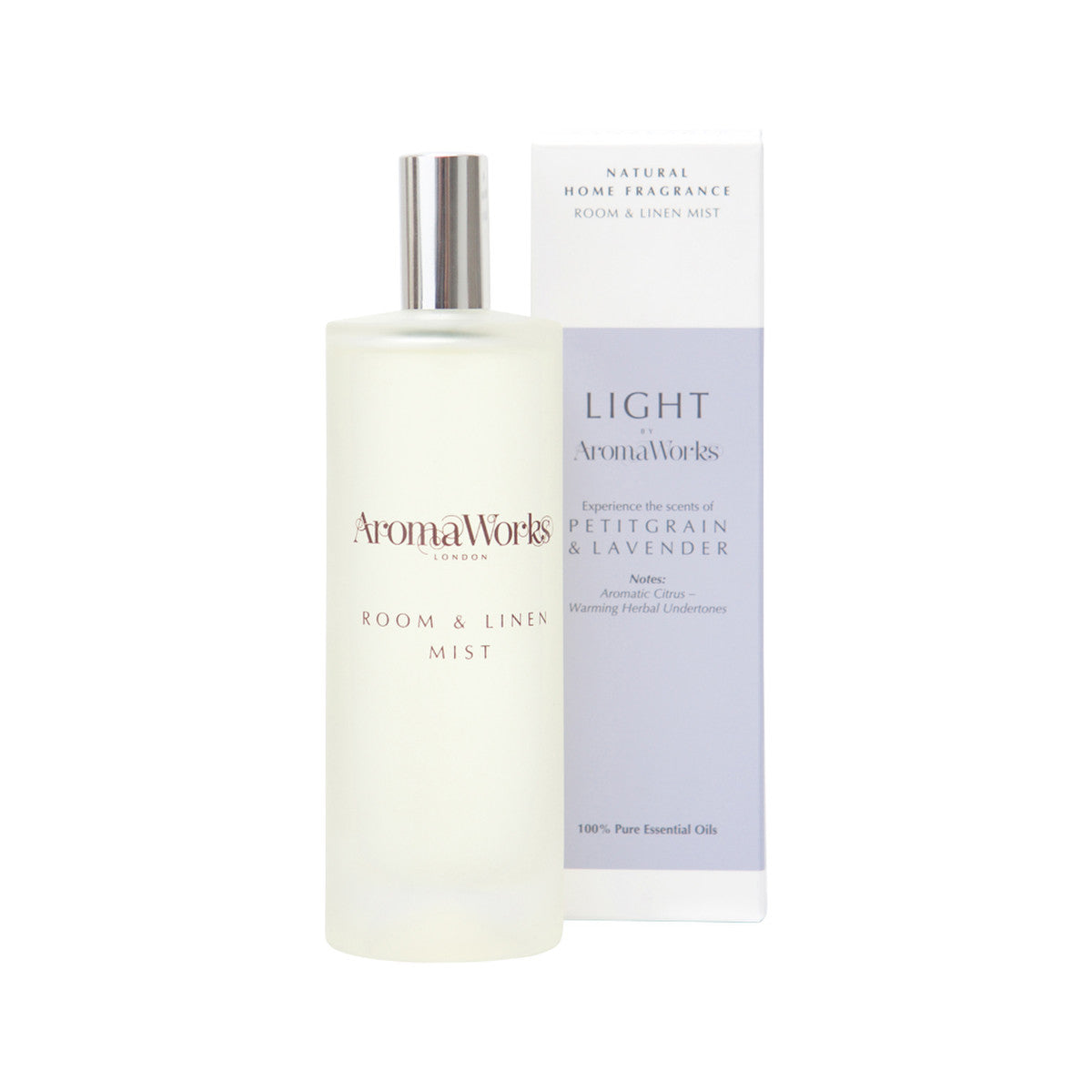 AromaWorks Light Room & Linen Mist Petitgrain & Lavender 100ml