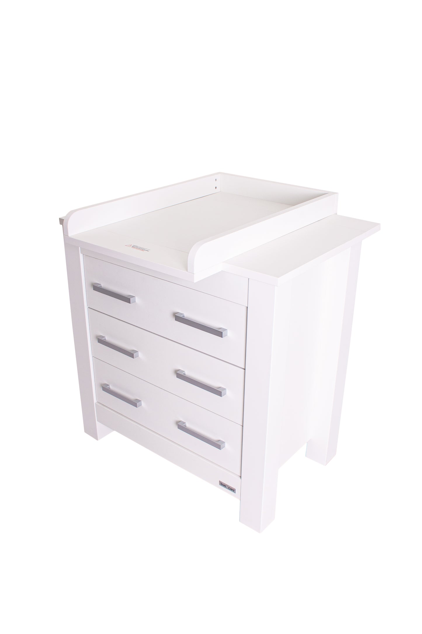 White Three-Drawer Dresser