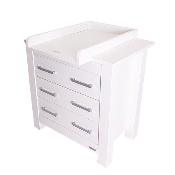 White Three-Drawer Dresser