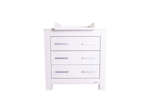 White Three-Drawer Dresser