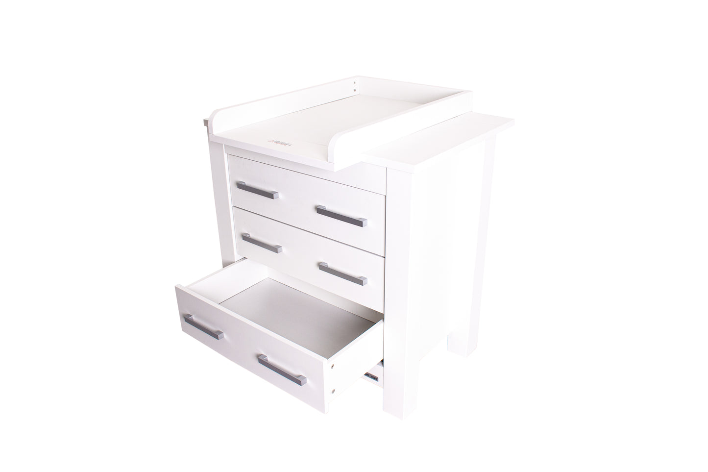 White Three-Drawer Dresser