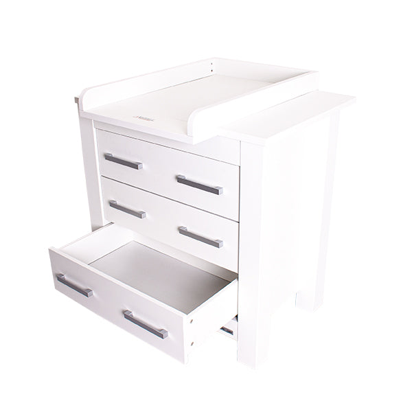 White Three-Drawer Dresser