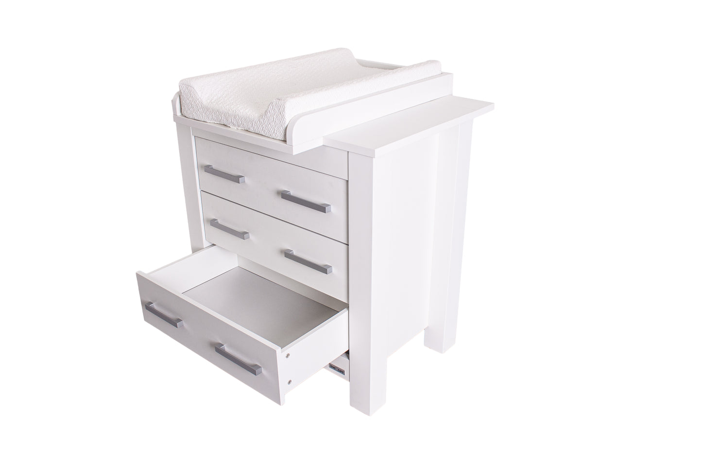 White Three-Drawer Dresser