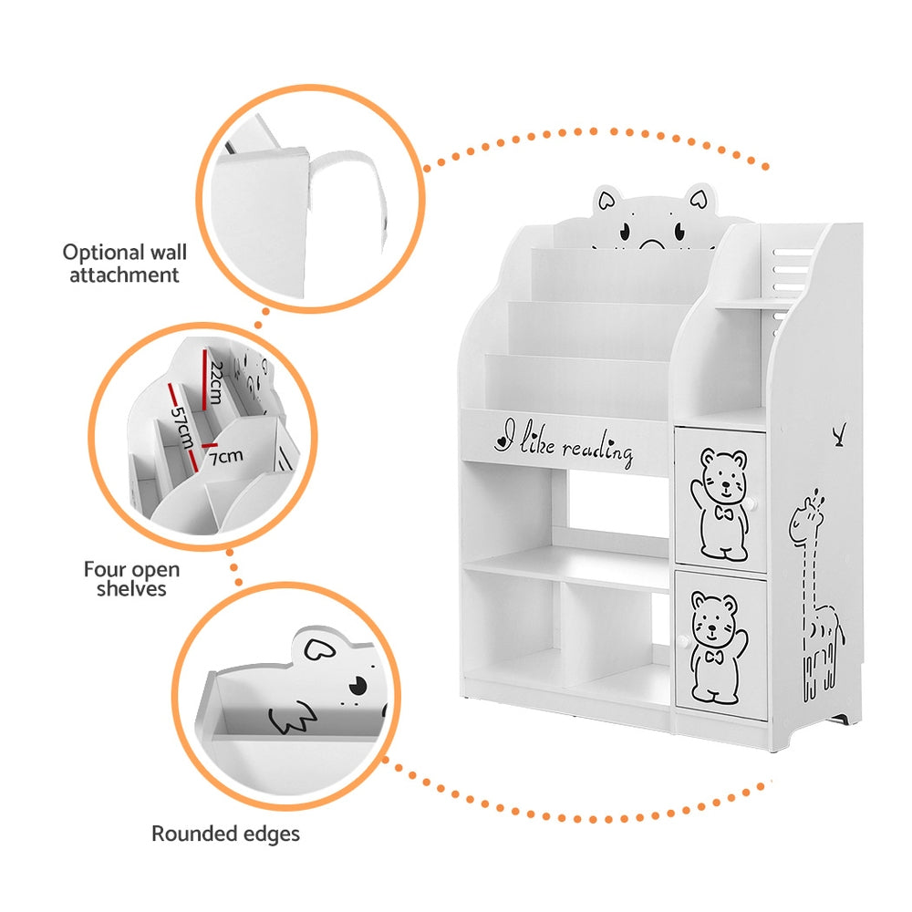 Kids' 4-Tier Bookshelf and Organiser