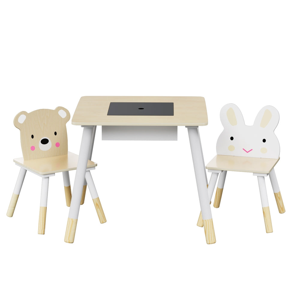 Kids' Activity Desk with Chalkboard and Storage