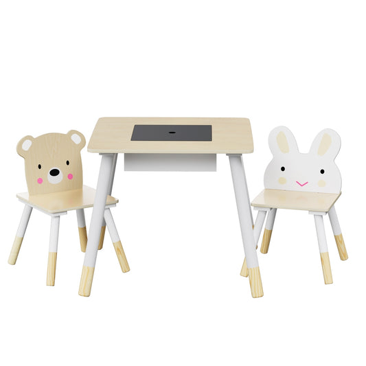 Kids' Activity Desk with Chalkboard and Storage