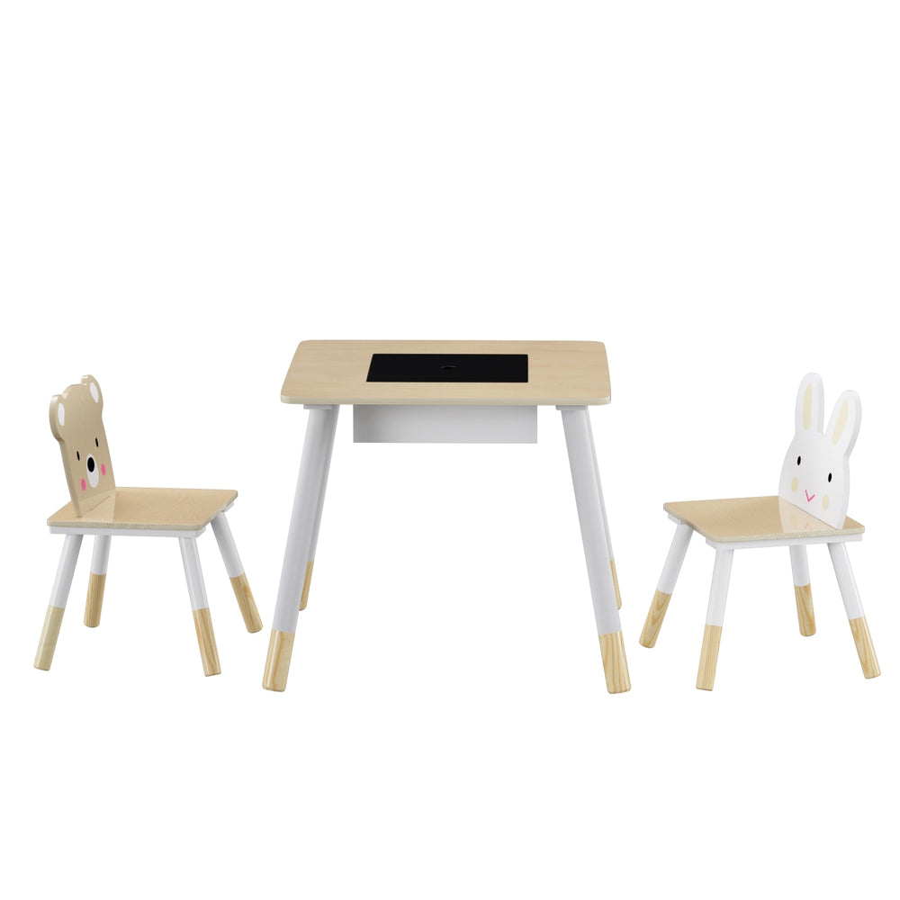 Kids' Activity Desk with Chalkboard and Storage