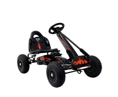 Kids Pedal Go Kart Racing Car - Black