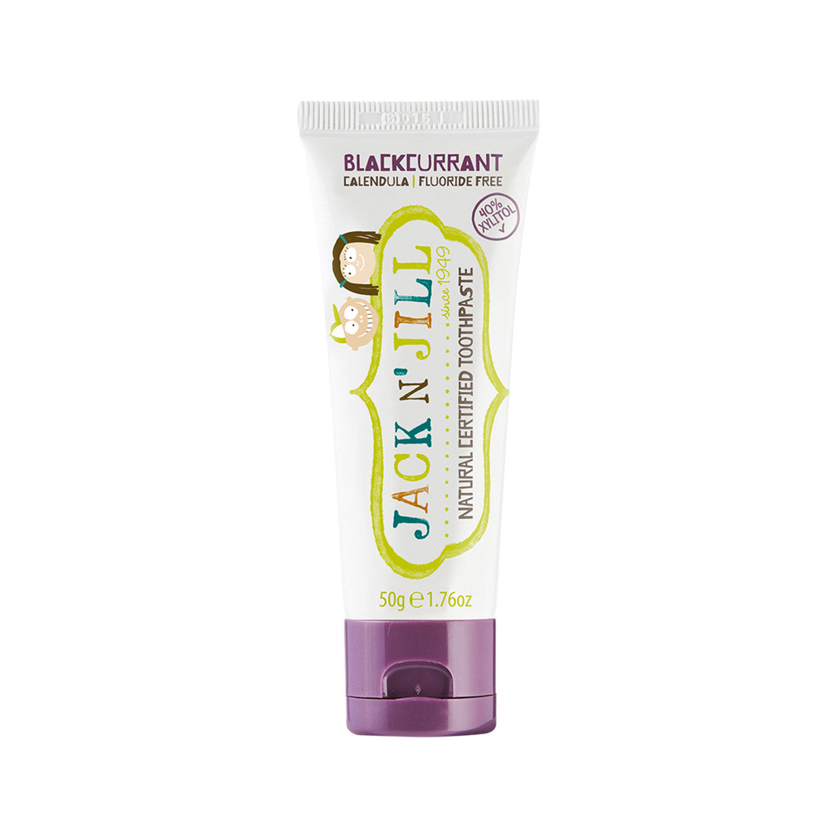 Jack N' Jill Natural Toothpaste with Calendula (Fluoride Free) Blackcurrant 50g