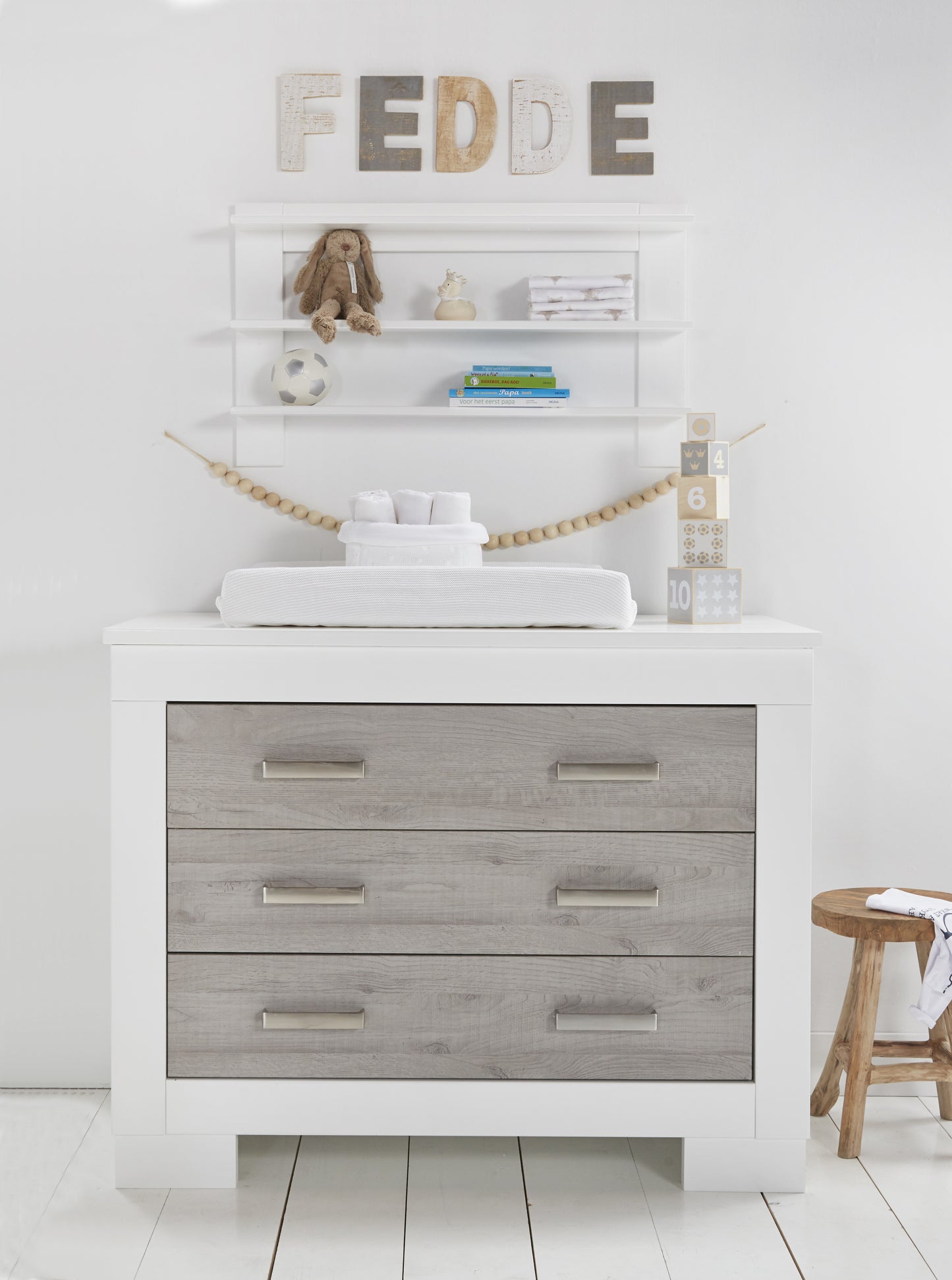 Contemporary White & Ash Chest