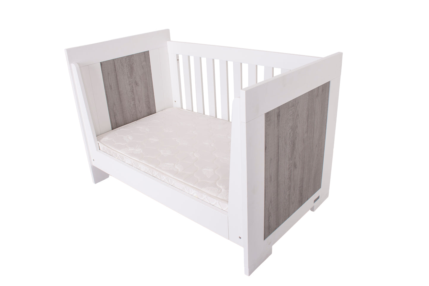 Contemporary White & Ash Cot