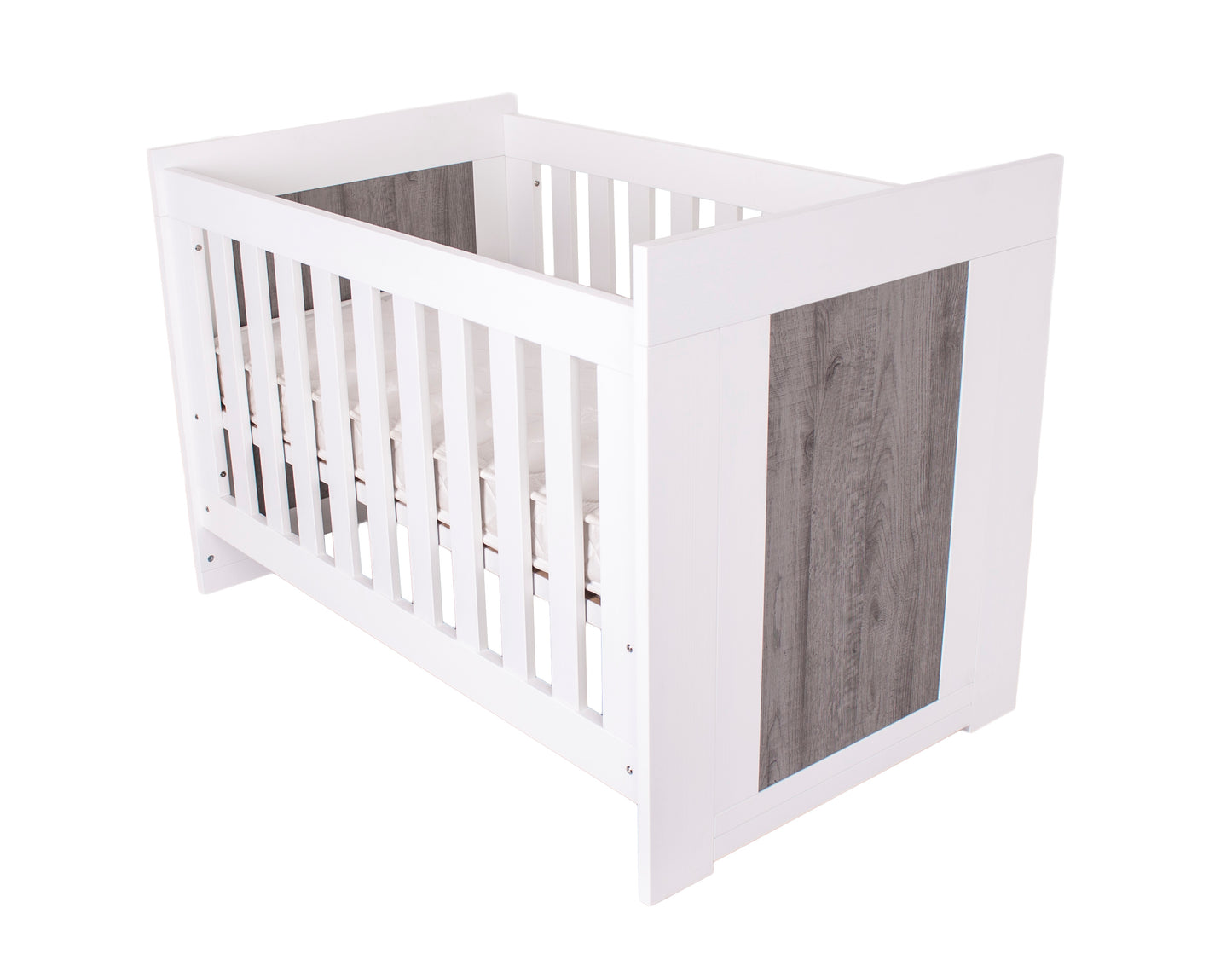 Contemporary White & Ash Cot