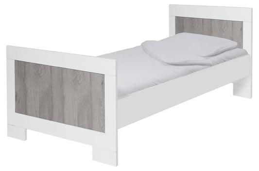 Lucca Single Bed Kit – White & Ash