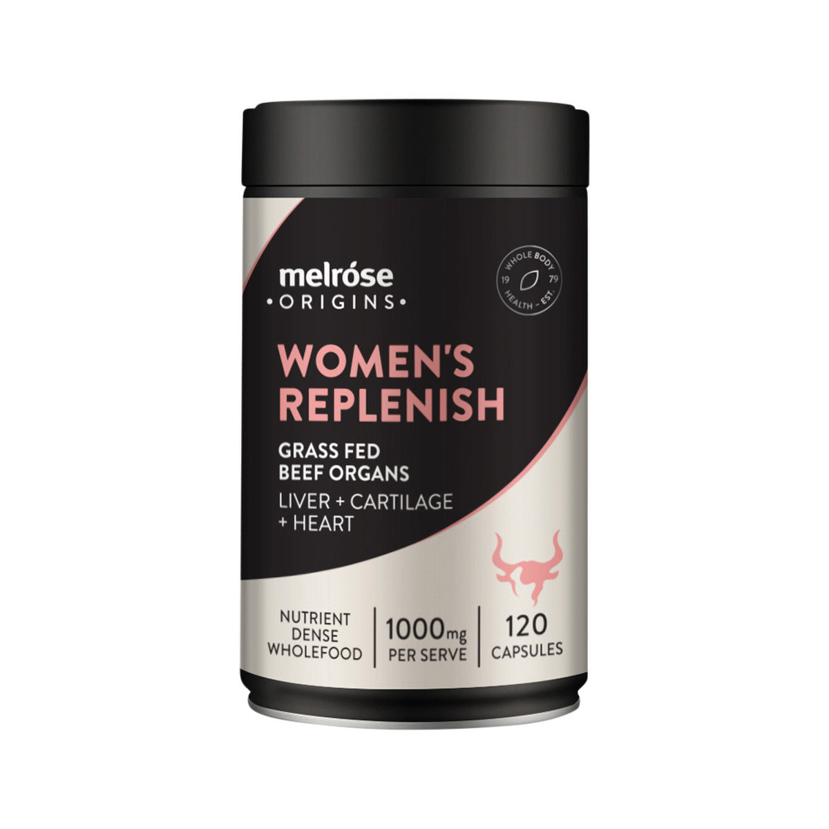 Melrose Origins Women's Replenish (Grass Fed Beef Organs 1000mg: Liver + Cartilage + Heart) 120c