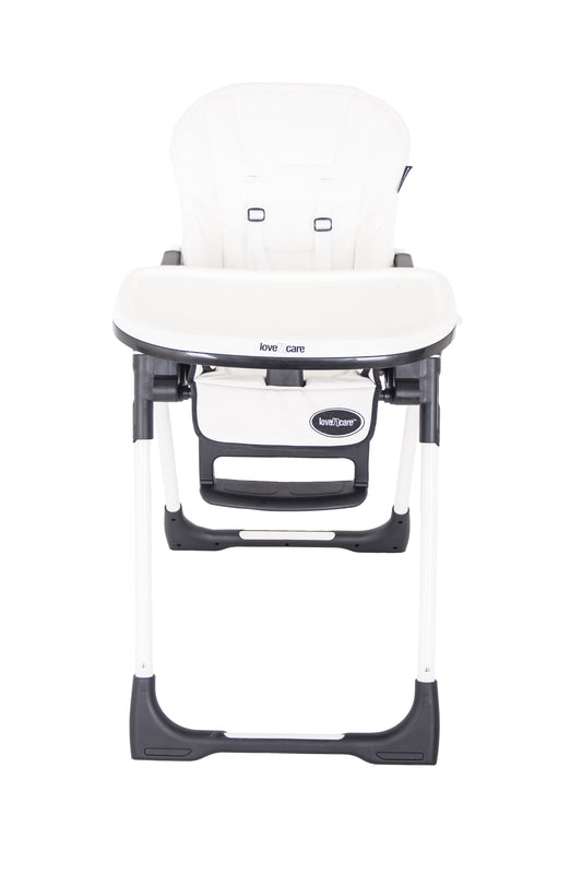 Compact Adjustable Highchair – White