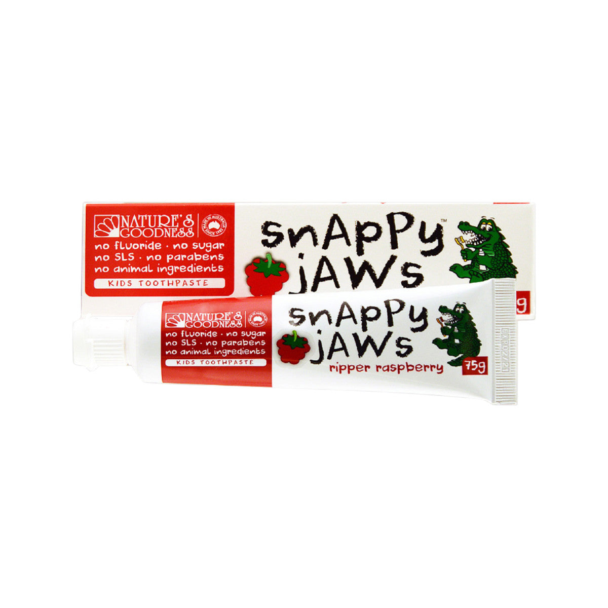 Nature's Goodness Snappy Jaws Toothpaste Ripper Raspberry 75g