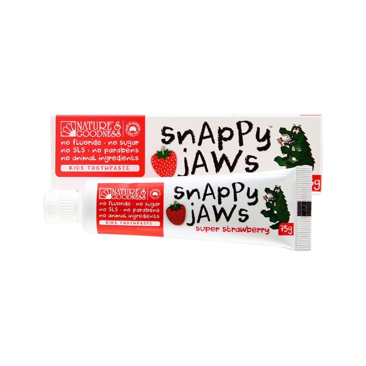 Nature's Goodness Snappy Jaws Toothpaste Super Strawberry 75g