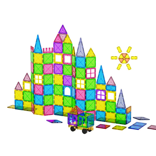 60-Piece Magnetic Building Tiles Set for Kids