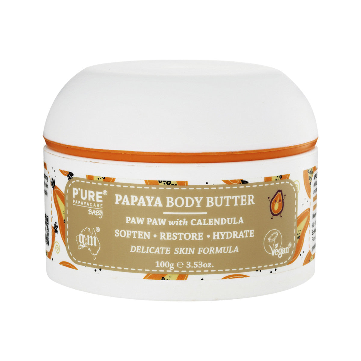 P'URE Papayacare Baby Papaya Body Butter (Calendula with Paw Paw) 100g