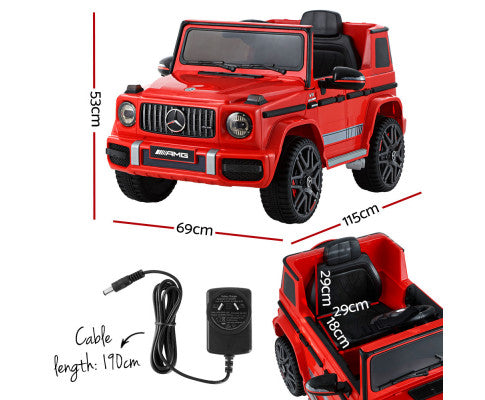 Licensed Mercedes-Benz AMG G63 Kids Ride-On Car - Red