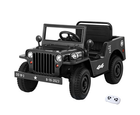 Children's Military Style Electric Jeep - Black