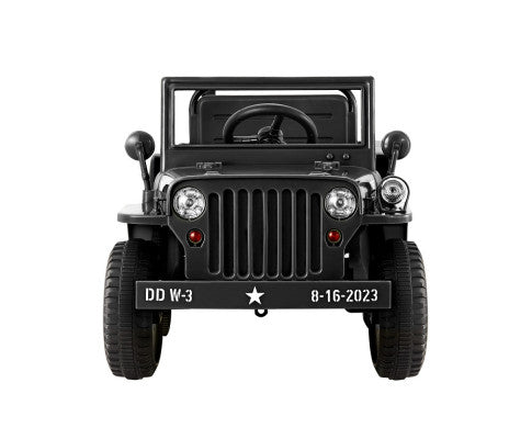 Children's Military Style Electric Jeep - Black