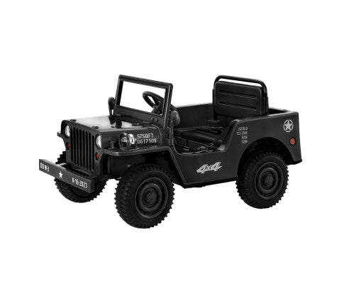 Children's Military Style Electric Jeep - Black