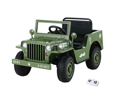 Electric Ride-On Military Jeep for Kids