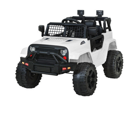 Children's Electric Jeep Ride-On Car - White