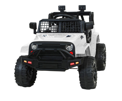 Children's Electric Jeep Ride-On Car - White