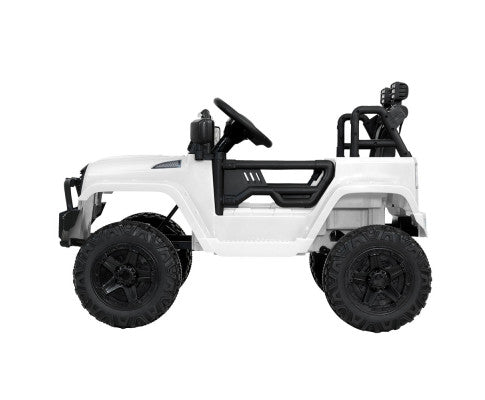 Children's Electric Jeep Ride-On Car - White