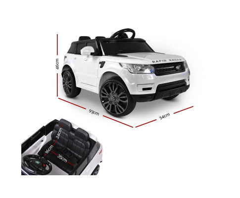 Kids' Electric Ride-On Car - White SUV