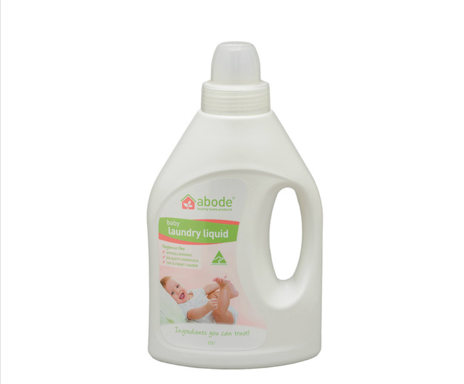 Abode Laundry Liquid (Front & Top Loader) Baby (Fragrance Free) 1L