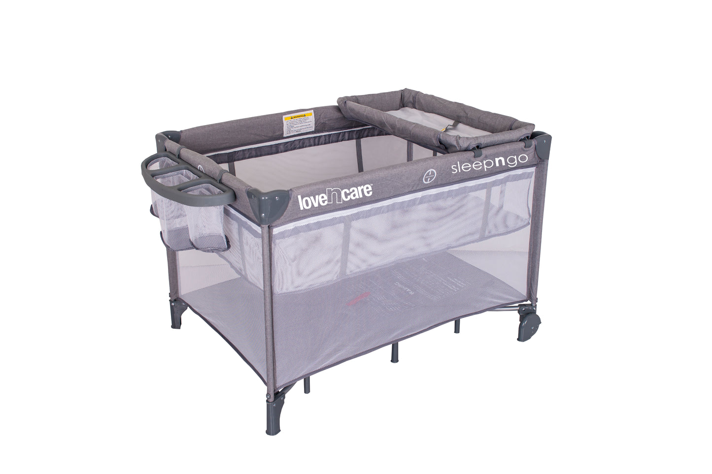 3-in-1 Sleep & Go Travel Cot - Grey