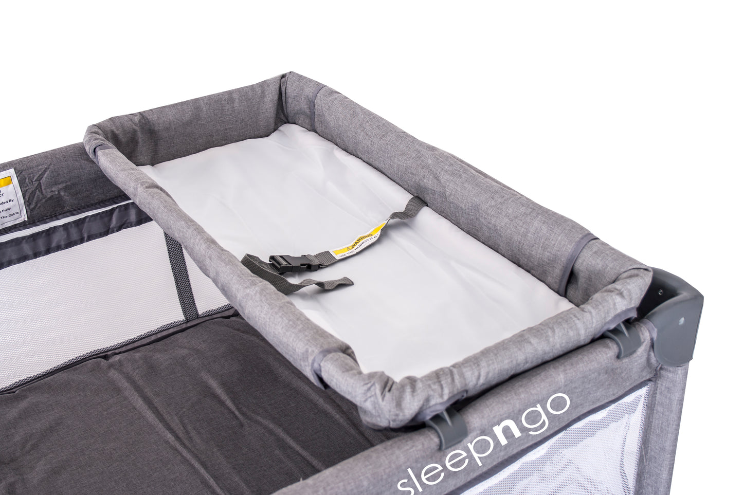 3-in-1 Sleep & Go Travel Cot - Grey