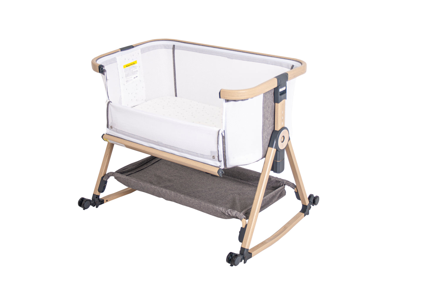 Co-Sleeper Rocking Crib - Grey