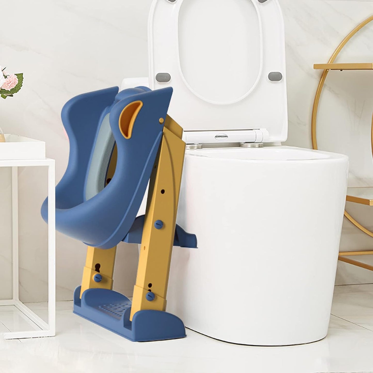 Potty Training Seat with Step Stool Ladder (Yellow)