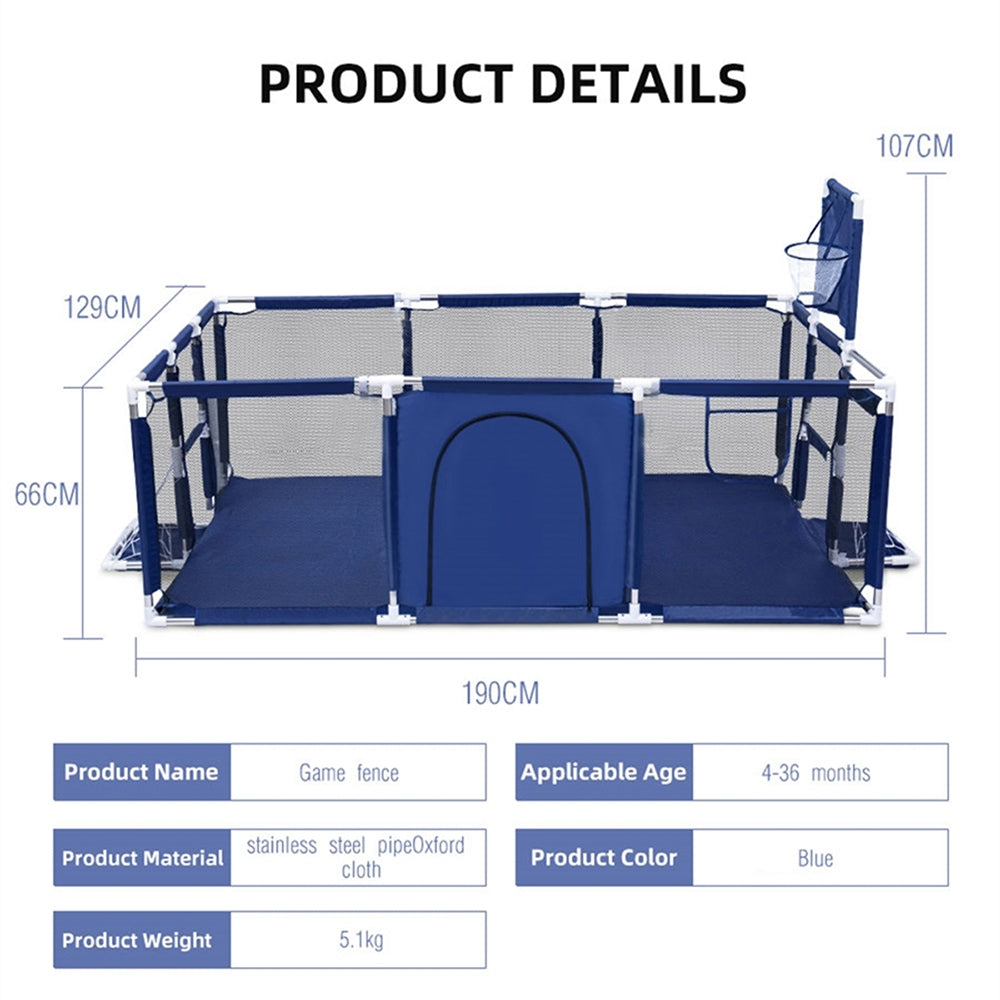 Interactive Baby Playpen with Slide and Games