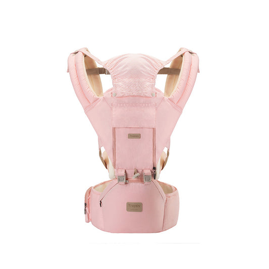 Ergonomic Baby Carrier with Hip Seat - Pink